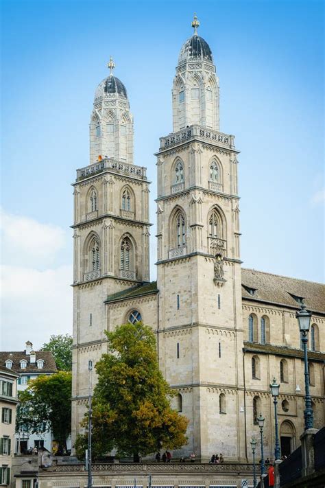 Grossmunster Church Zurich in Switzerland Stock Photo - Image of architecture, cloud: 50310854