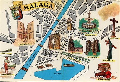 Malaga Map Card - a photo on Flickriver