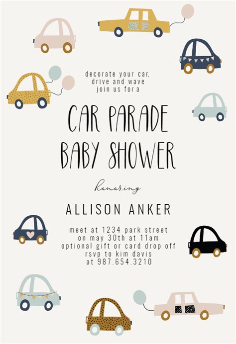 Vintage Car - Baby Shower Invitation Template (Free) | Greetings Island