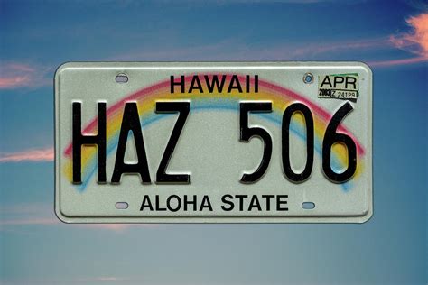 Hawaii License Plate Photograph by Enzwell Designs - Fine Art America