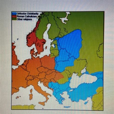 This map represents the Great Schism of 1054, during which Orthodox ...