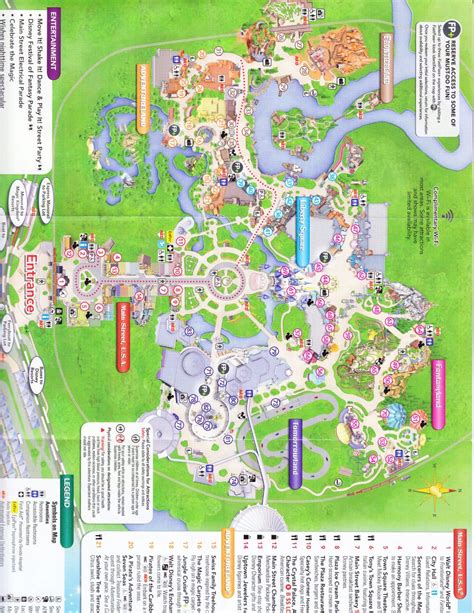 Magic Kingdom at Walt Disney World - 2016 Park Map