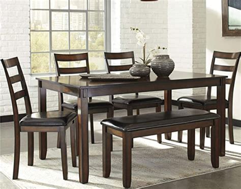 harlow 6-piece padded dining set with bench