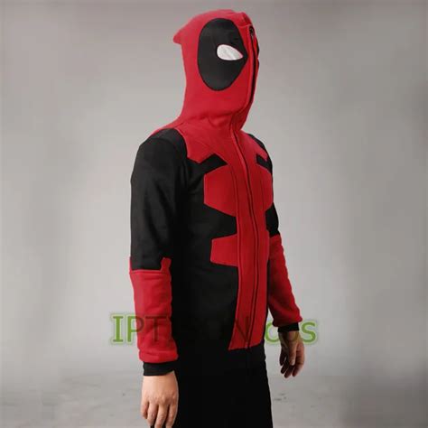 2017 Deadpool Hoodie Marvel Hooded Men Sweatshirt Zipper Outerwear ...