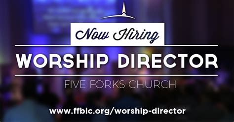 Director of Worship Ministries Job - Five Forks Church