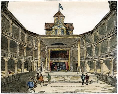 London Globe Theatre Ndrawing (Reconstruction) Of The Second Globe Theater From A ConjurerS ...