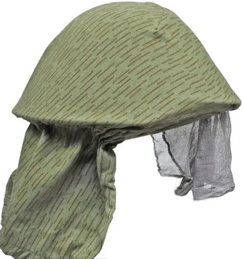 EAST GERMAN NVA Strichtarn hood and helmet cover with face cover (Read Desc) £18.76 - PicClick UK