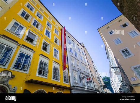 Austria, Salzburg, Birthplace of Wolfgang Amadeus Mozart Stock Photo ...