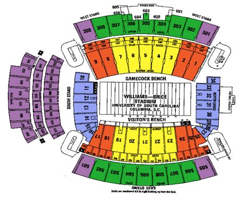 8 Images Williams Brice Stadium Seating Chart By Rows And Description ...