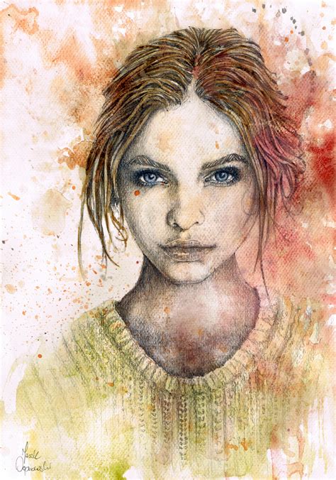 Watercolour I [portrait] by IceRider098 Watercolor Pencils, Watercolour, Watercolor Portraits ...