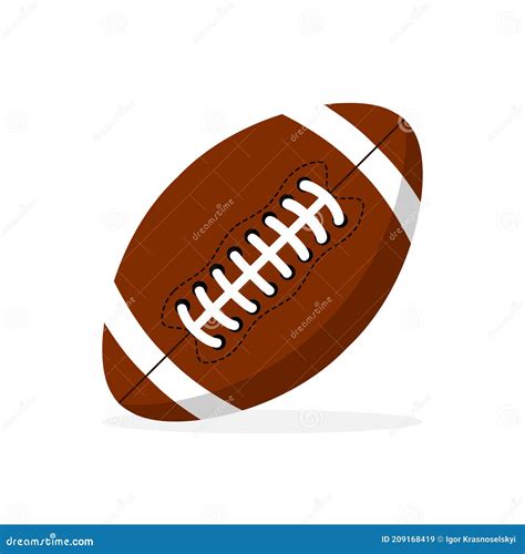 American Football Ball Vector Icon. Football Ball in Flat Design. Sport ...