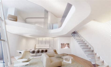 zaha hadid designs interiors for dubai's opus office tower | Zaha hadid ...