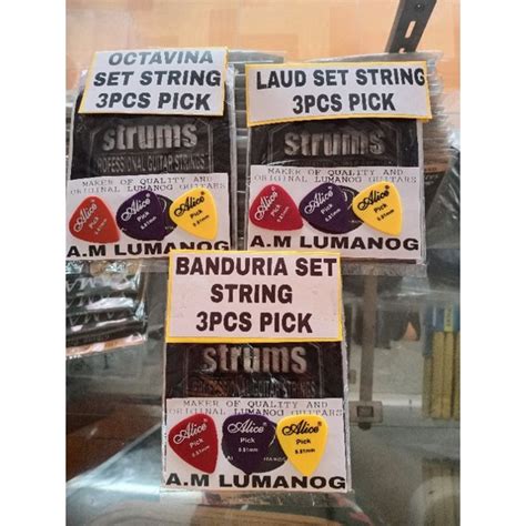 BANDURIA , OCTAVINA , LAUD SET STRING WITH PICK | Shopee Philippines