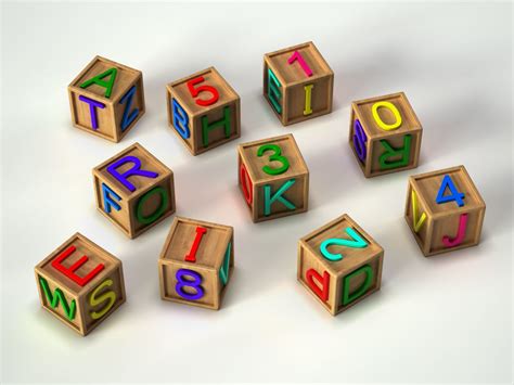 Alphabet Cubes Toy 3D model | CGTrader