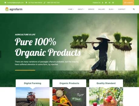 48 Best Agriculture Website Templates 2024 - Templatefor