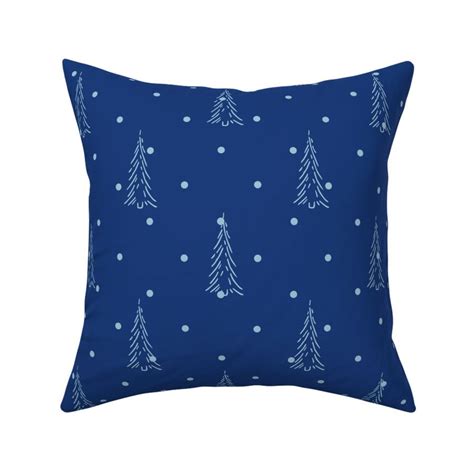 Slender Pine Tree Snow Pattern Fabric | Spoonflower