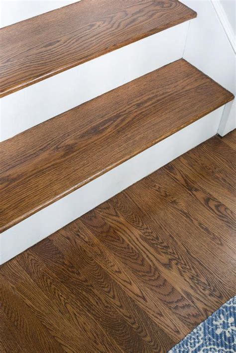 Provincial wood stain on stairs #woodflooringfinishes | Hardwood floor colors, Oak floor stains ...