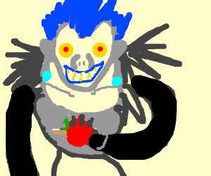 Ryuk eating apples. - Drawception