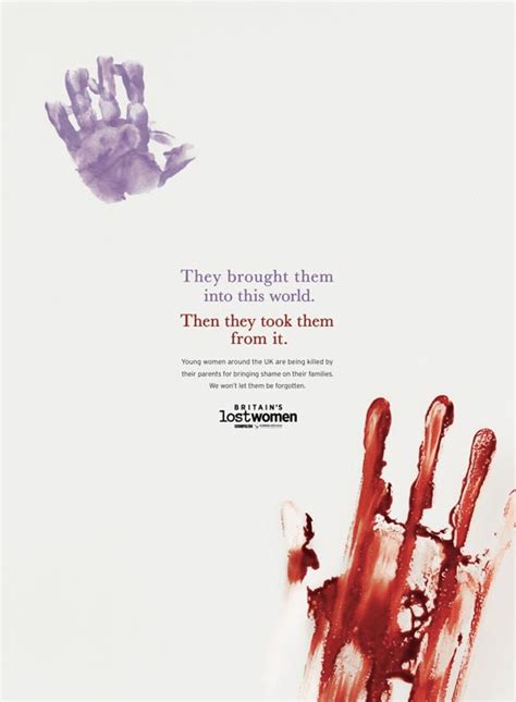 Potent posters highlight issue of 'honour killings' | Creative Bloq