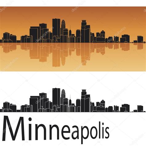 Minneapolis skyline — Stock Vector © paulrommer #21252647