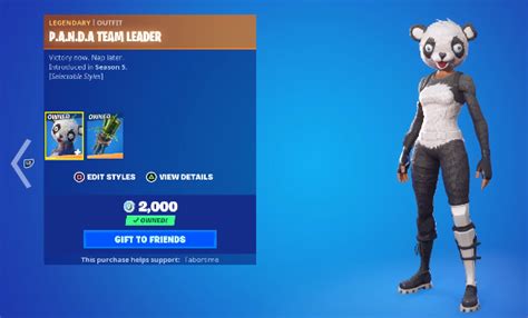 Panda Team Leader No Mask: How To Access It In Fortnite - The Nature Hero