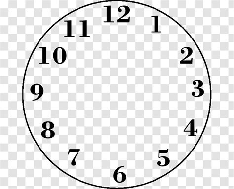 Clock Face Digital Clip Art - Black And White - Blank Cliparts ...