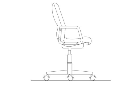 Office Chair AutoCAD Block - Cadbull