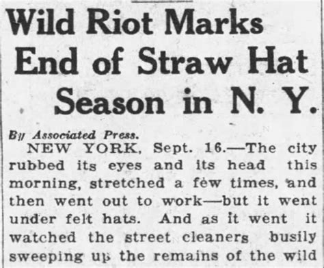 The Straw Hat Riots of 1922: The bad kind of New York fashion week - The Bowery Boys: New York ...