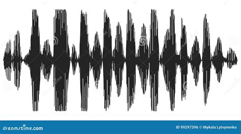 Sound Waves Recording Speech, Reverb, Vector Icon Speech Synthesizer ...