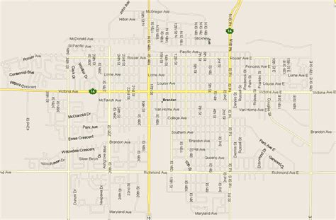 Brandon Map, Manitoba - Listings Canada