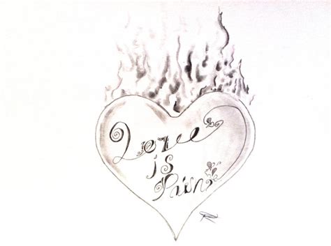 love is pain tattoo design by odrozz on DeviantArt