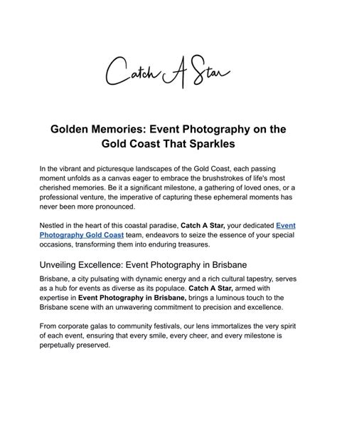 PPT - Golden Memories_ Event Photography on the Gold Coast That ...