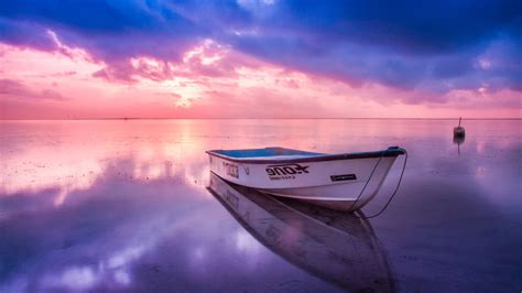 1920x1080 Boat Beach Seashore Reflection Sunset Laptop Full HD 1080P ,HD 4k Wallpapers,Images ...