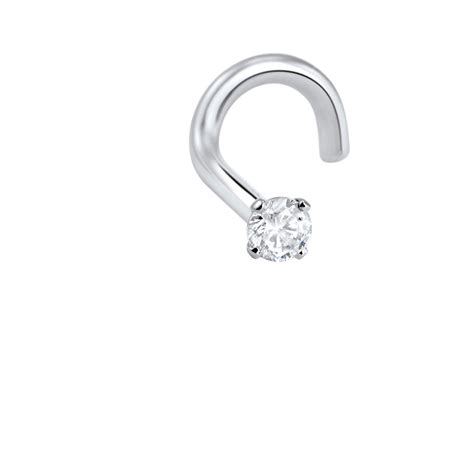 White Gold Collection – Diamond Nose Rings