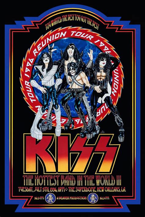 Kiss Vintage reunion Tour Concert Rock Poster | Etsy