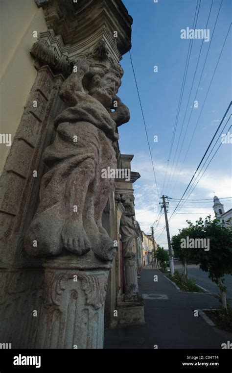 Statue on the exterior of the History Museum in Gherla, Transylvania, Romania Stock Photo - Alamy