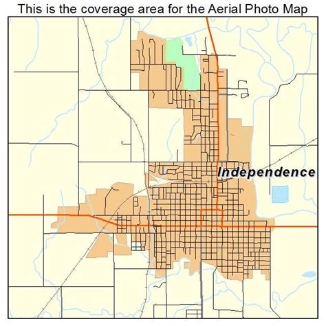 Aerial Photography Map of Independence, KS Kansas