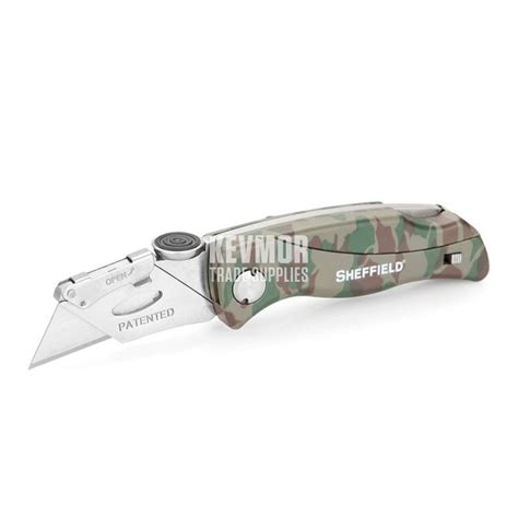 12131 Camo Lock Back Utility Knife with Blade Storage | Kevmor Trade ...