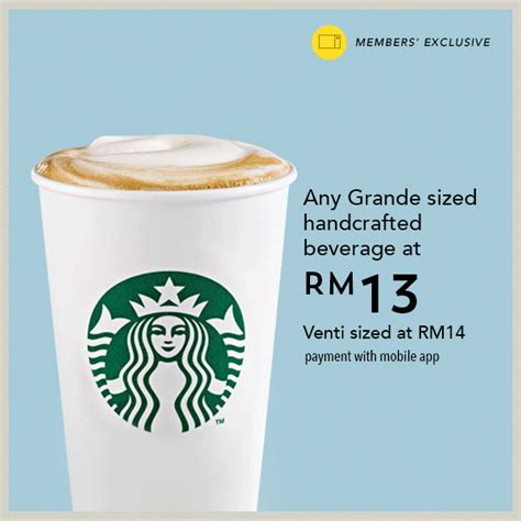 Starbucks Handcrafted Beverage Venti RM14 Pay Using Mobile App (Show Email) 11AM - 2PM & 5PM ...
