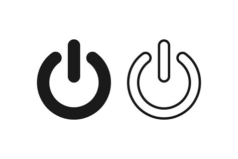 Power button icon isolated. On Off switch button symbol