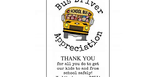 Bus Driver Appreciation Tag - PTO.pdf | Bus driver appreciation, Bus ...