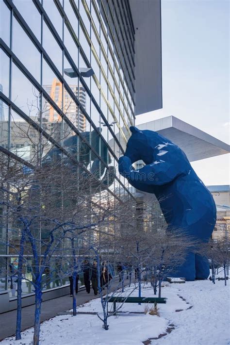 Morning View of the Famous Big Blue Bear by the Convention Center ...