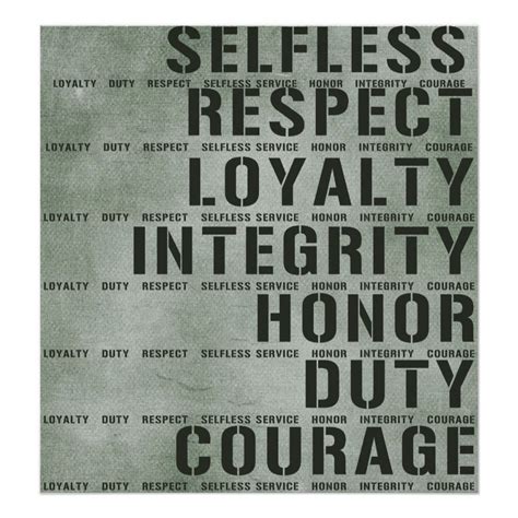 Military Values Poster - Custom Posters - Design Your Own Wall Art ...