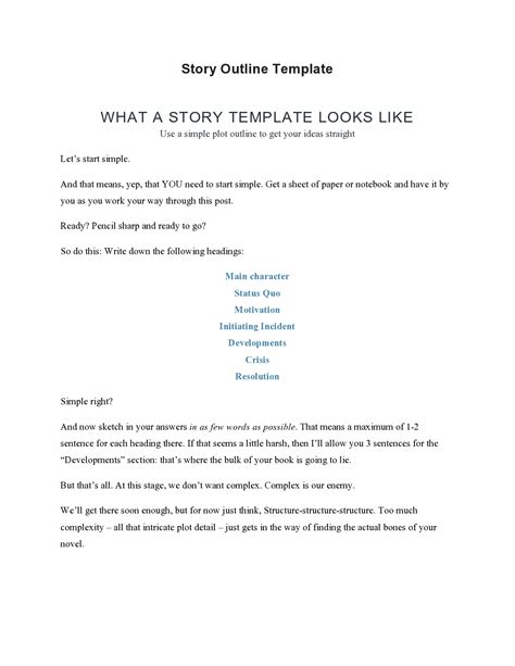 46 Best Story Outline Templates (Novel, Book & Plot) ᐅ TemplateLab