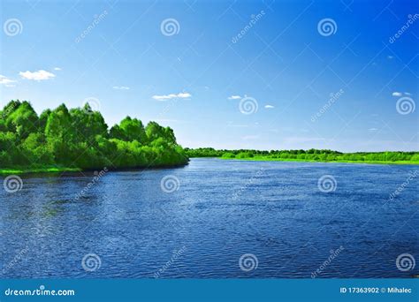 Riverscape stock photo. Image of idyllic, river, pond - 17363902