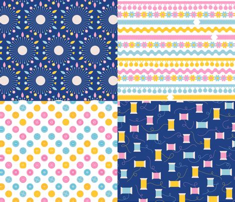 Sewing Notions Co-ordinates fabric - marcelinesmith - Spoonflower