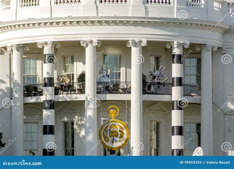 Halloween Fall Decorations Presidential White House Editorial Stock Image - Image of government ...