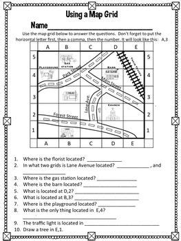 Map Grid Lesson Freebie | Map skills worksheets, Social studies worksheets, Social studies maps