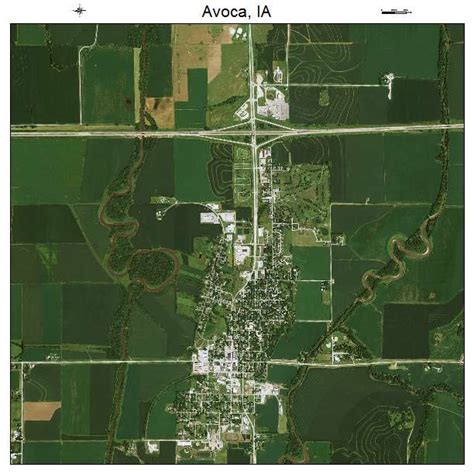 Aerial Photography Map of Avoca, IA Iowa