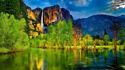 Mountain Waterfall Wallpapers - Top Free Mountain Waterfall Backgrounds - WallpaperAccess